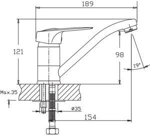 Смеситель для кухонной мойки Haiba HB4537