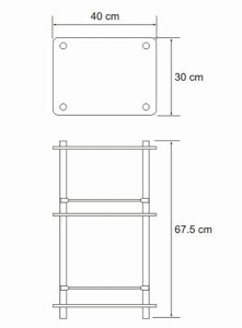 Полка Wasserkraft K-4033 тройная