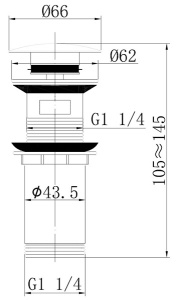 Донный клапан Abber Bequem AF0009G
