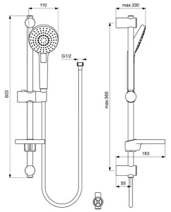 Душевой гарнитур Ideal Standard Idealrain Evo B2620AA