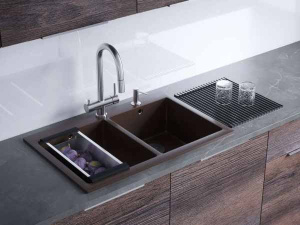 Смеситель для кухонной мойки Omoikiri Akita-S-C / Akita-S-BN с подключением к фильтру воды, хром