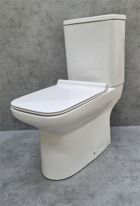 Напольный унитаз CeramaLux WK-9125 безободковый (с крышкой SoftClose), белый