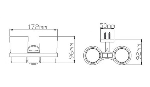 Стакан Wisent WP2808 двойной