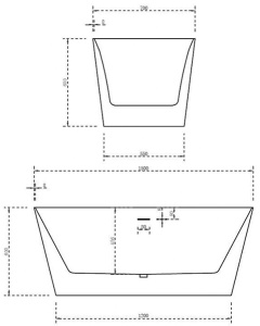 Акриловая ванна Abber AB9222-1.5, 150х70