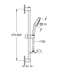 Душевой гарнитур Grohe Tempesta Cube 110 27786003
