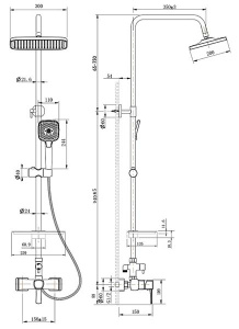 Душевая стойка Lemark Evitta LM0560C