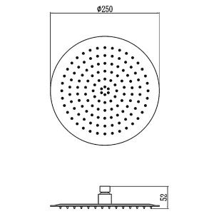 Верхний душ Ledeme L013-25 / L013-30, 30х30, сталь зеркальная