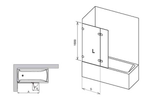 Фурнитура B SET BVS2 100 хром для душевой шторки Ravak Brilliant BVS2