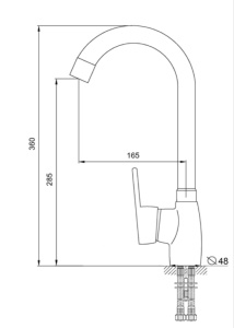 Смеситель для кухонной мойки Esko Palermo PE 519