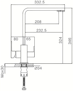 Смеситель для кухонной мойки Haiba HB76803-7 с подключением к фильтру воды