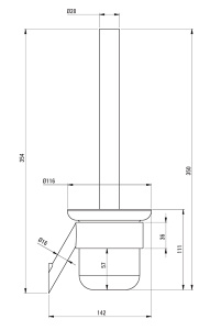 Ершик для унитаза Deante Silia Steel ADI F711