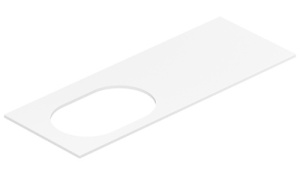 Столешница Belux LUNA-JAZZ-OVAL560 НП120 / НП140 белый матовый Solid Surface, 120, белый матовый