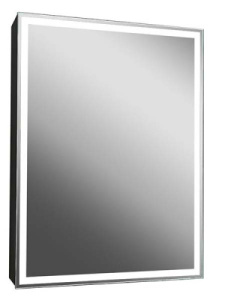 Шкаф-зеркало Континент Mirror Box LED 60, 60х80, черный матовый