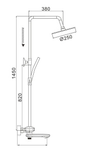 Душевая стойка Rose R3936C