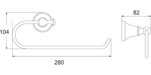 Держатель для полотенец Rose RG1906E