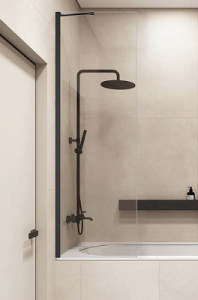 Душевая шторка на ванну Veconi PL-84B, 60х150, прозрачный