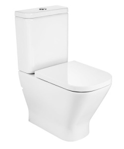 Напольный унитаз Roca Gap Clean Rim 600 безободковый, белый