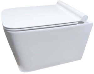 Подвесной унитаз Cerutti Maiella Aria MW CT9164 / Maiella Aria CT7402 безободковый с крышкой SoftClose, белый матовый