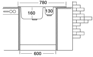 Кухонная мойка Kromevye Oberon EC 174 D, 78х49, декор