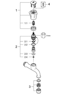 Смеситель для кухонной мойки Grohe Costa L 30098001 на одну воду