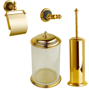 Ершик для унитаза Boheme Palazzo 10109 / 10159, золото, белый