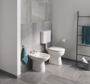 Приставной унитаз Grohe Bau Ceramic 39431000 безободковый, белый