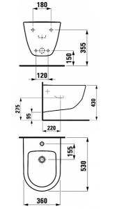 Подвесное биде Laufen Pro 8309520003021
