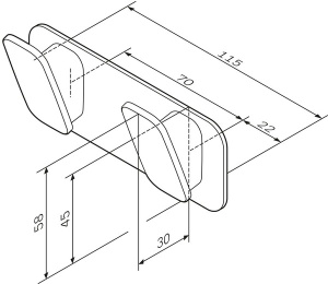Крючок AM.PM Inspire 2.0 A50A35600 двойной