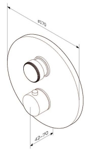 Смеситель встраиваемый AM.PM Inspire V2.0 TouchReel F50A75700 термостатический