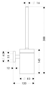 Ершик для унитаза Hansgrohe Logis 40522000