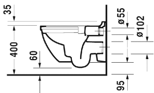 Подвесной унитаз Duravit Rimless Starck 3 45270900A1
