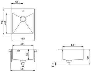 Кухонная мойка AquaSanita Steel Air 100 X-T graphite