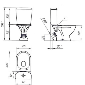 Напольный унитаз Cersanit Nick (S-KO-NIC031-ST-P-w), белый
