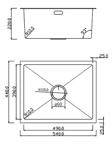 Кухонная мойка Roxen Uno 560210-54-BS PVD (оружейная сталь, износостойкое покрытие) под столешницу с ролл-матом, дозатором и смесителем Rose R458T