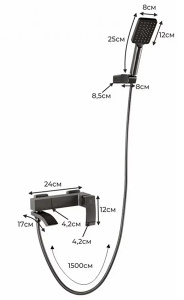 Смеситель для ванны Filarete Waterfall FL2110NK