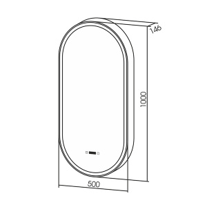 Шкаф-зеркало Abber Kontur AG6339SWHB