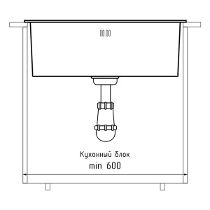 Кухонная мойка GranFest GF-5344 PVD графит