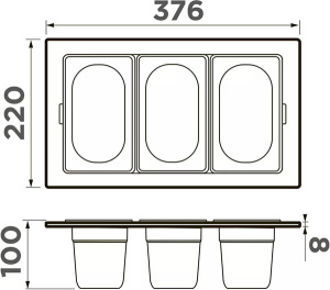 Коландер для кухонной мойки Omoikiri DC-04-3-LG