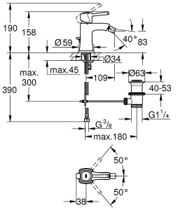 Смеситель для биде Grohe Grandera 23315IG0