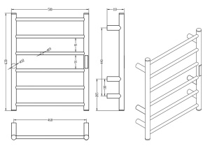Полотенцесушитель Roxen Caspia 11070-5063C электрический