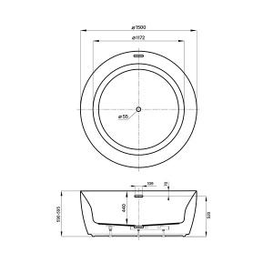 Акриловая ванна Wellsee Pour Plus 237101001, 150х150