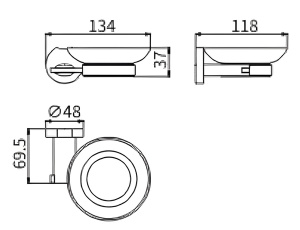 Мыльница CeramaLux Loft 53904