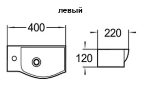Умывальник WeltWasser WW Aisbach 7940 GL-WT L