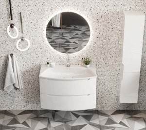 Умывальник Belux Ганновер Г-800 / Г-900 / Г-1000 / 1100 / 1200 белый матовый Solid Surface, 100х48