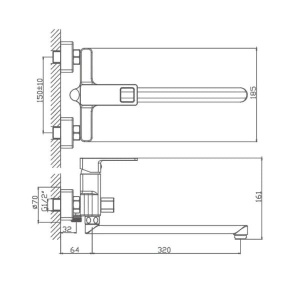Смеситель для ванны Haiba HB22615