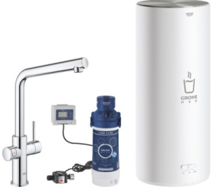 Смеситель для кухонной мойки Grohe Red Duo 30325001 / 30325DC1 в комплекте с бойлером, хром