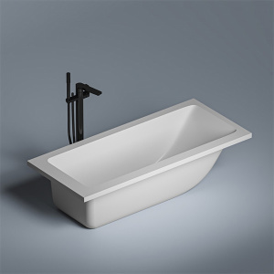 Ванна из искусственного камня Vate Nordys 170GL / Nordys 170MT, 170х75, белый глянец