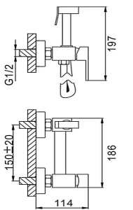 Смеситель для биде Frap F7504-9