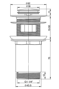 Донный клапан Wellsee Drainage System 182129000