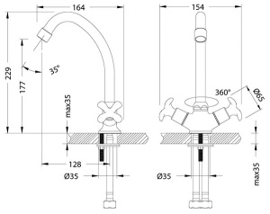 Смеситель для кухонной мойки Lemark Flora LM0104C